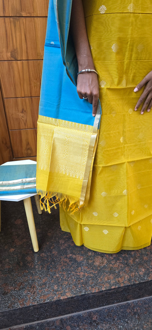 Pure Silk Cotton Suit - 13