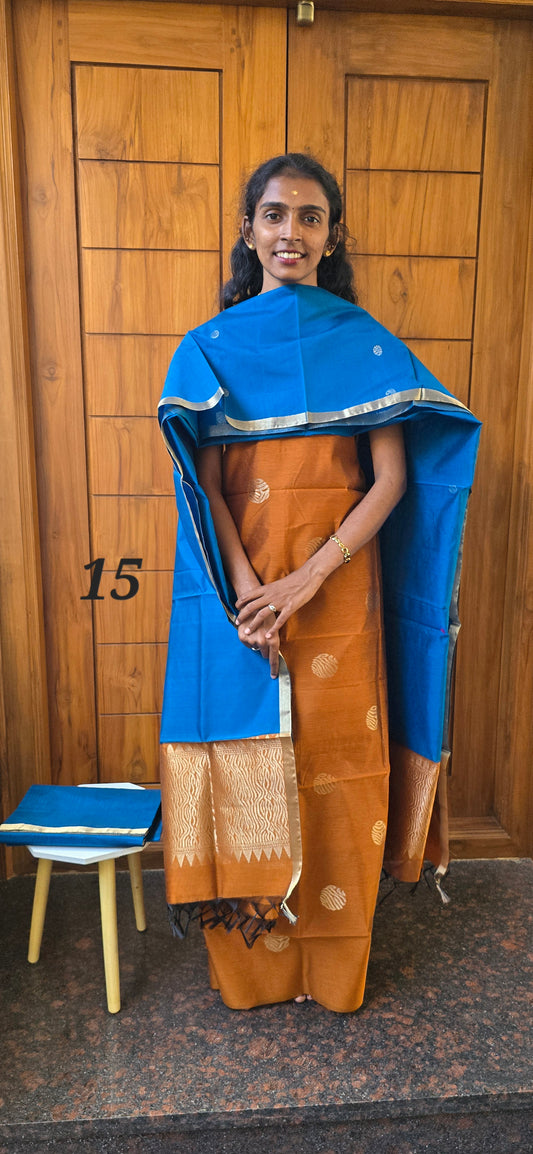 Pure Silk Cotton Suit - 15