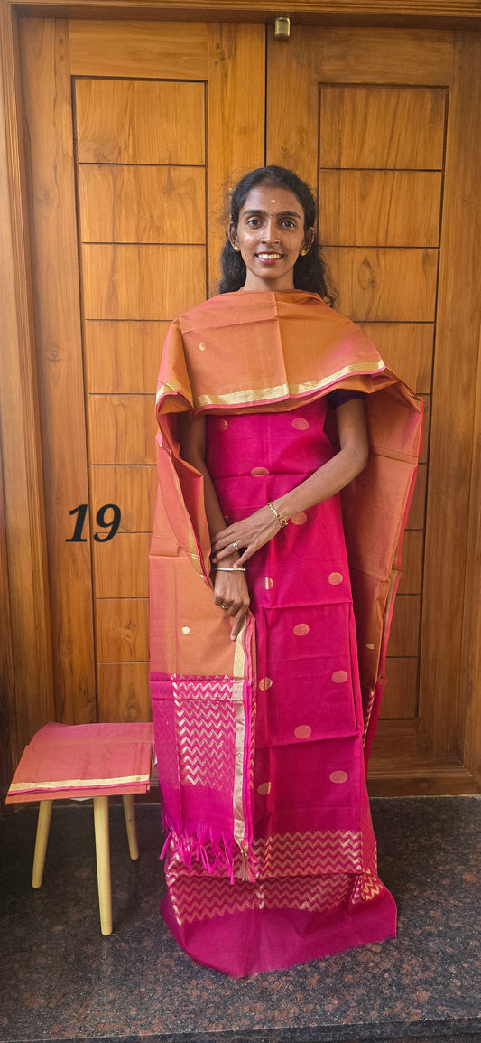 Pure Silk Cotton Suit - 19
