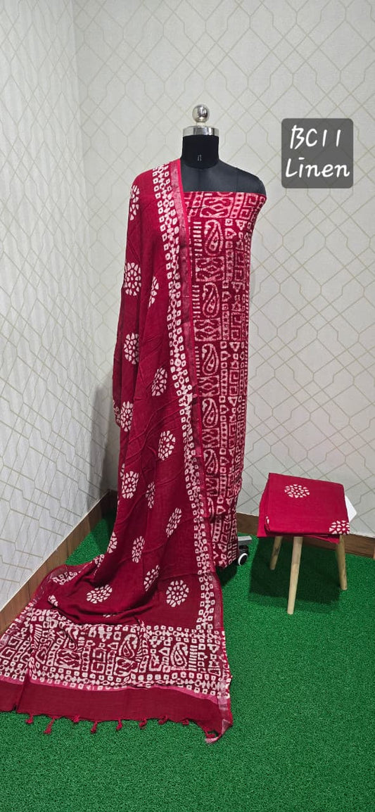 Bathik Linen Cotton Suit (BC11)