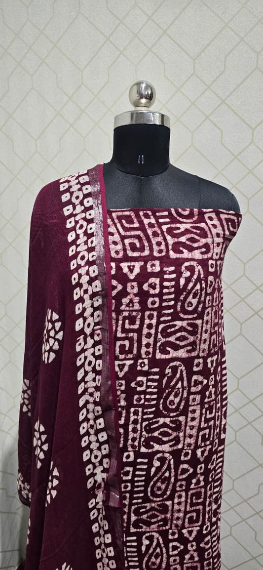 Bathik Linen Cotton Suit (BC13)