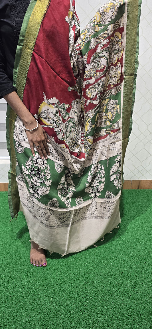 Chennuri Kalamkari Silk Dupatta P20