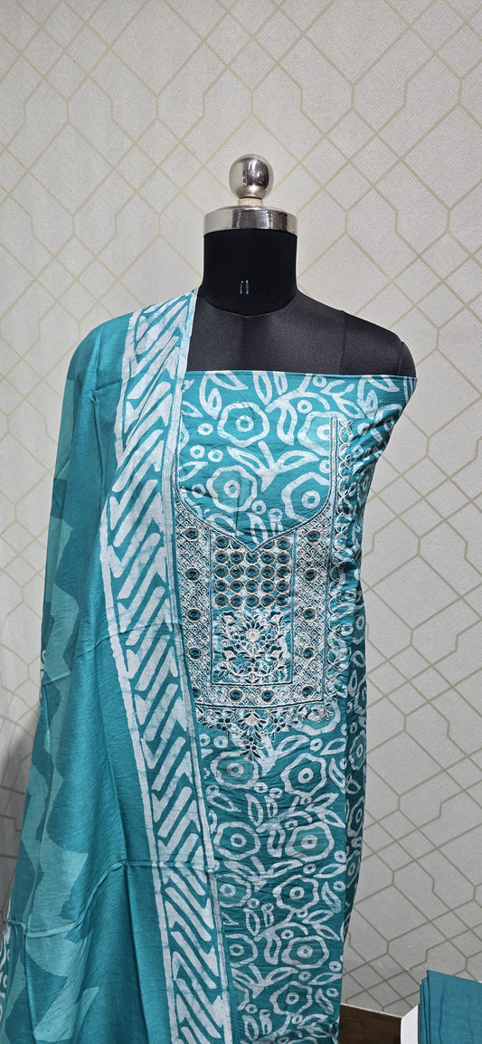 Bathik silk Cotton Suit (BC30)