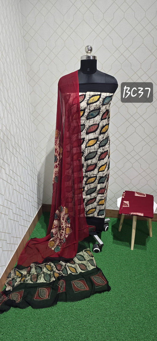 Bathik Cotton Suit (BC37)