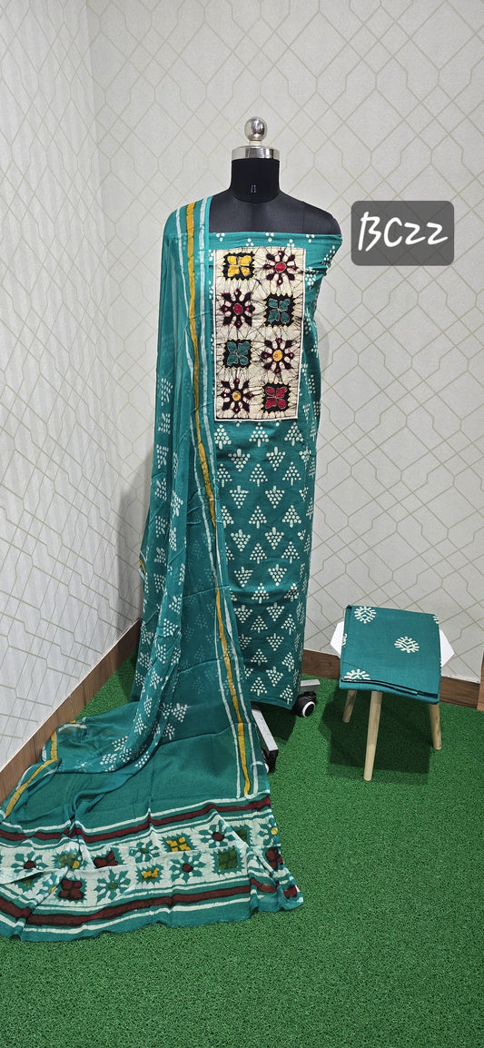 Bathik Silk Cotton Suit (BC22)