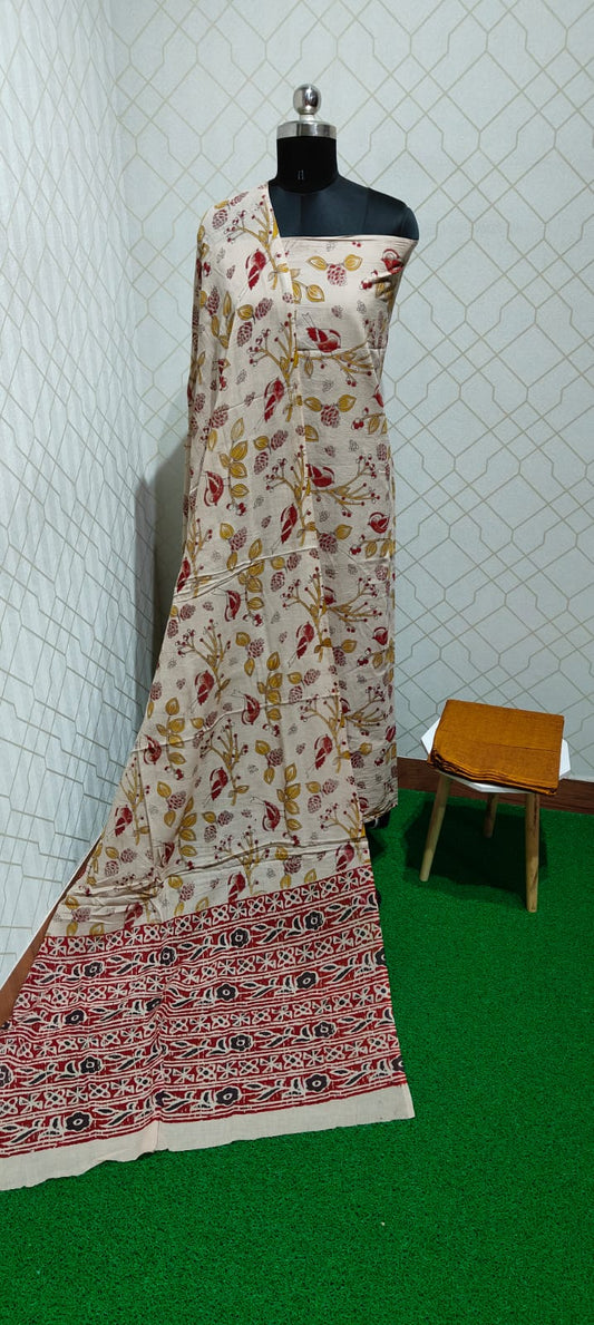 Kalamkari 3 piece Cotton suit - KC01