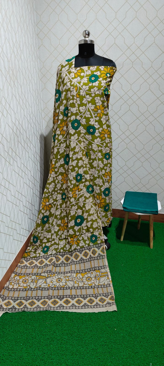 Kalamkari 3 piece Cotton suit - KC13