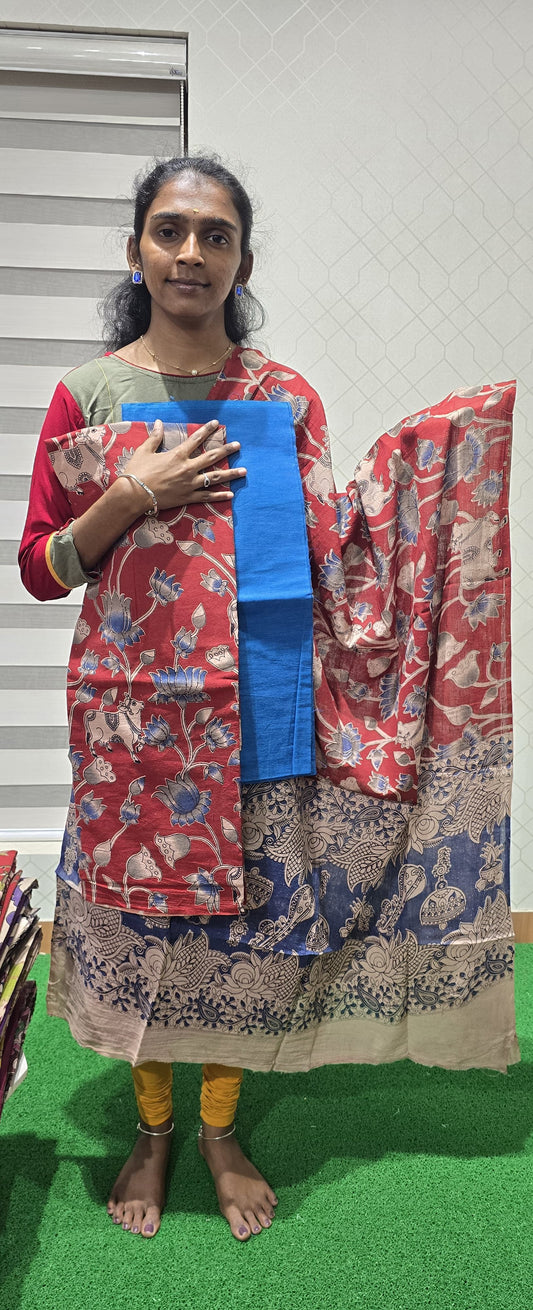 Kalamkari 3 piece Cotton suit - KC39