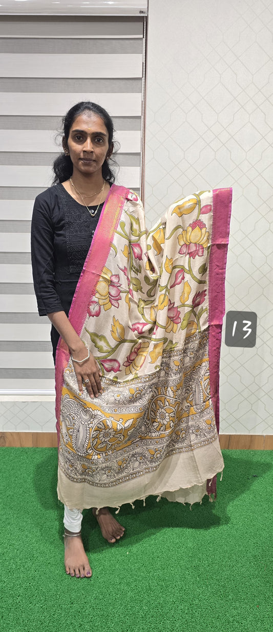 Chennuri Kalamkari Silk Dupatta P33