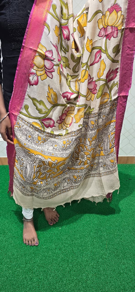 Chennuri Kalamkari Silk Dupatta P33