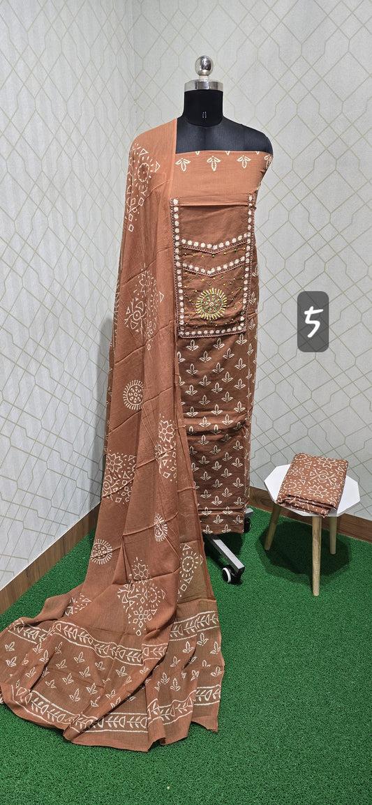 Bathik Cotton Suit - 5