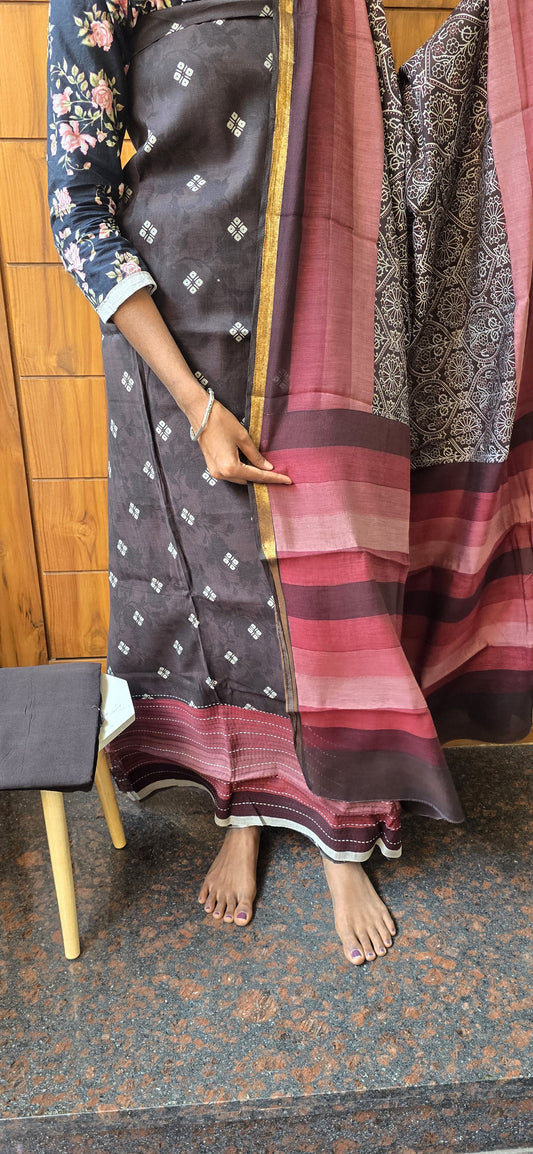 Semi-Maheswari Silk Salwars - SM04