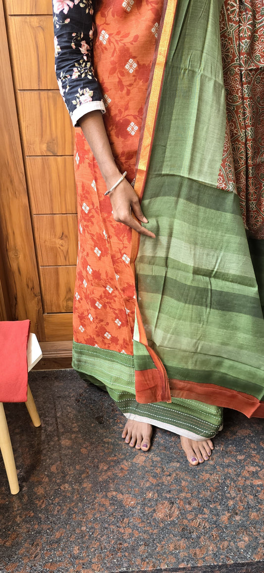 Semi-Maheswari Silk Salwars - SM01