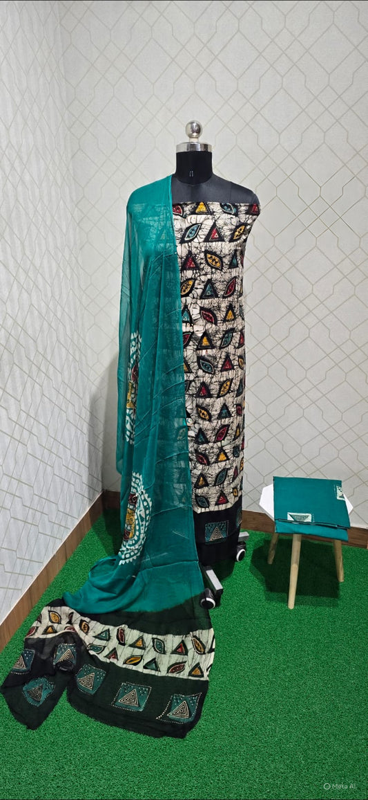 Bathik Cotton Suit - BCN04