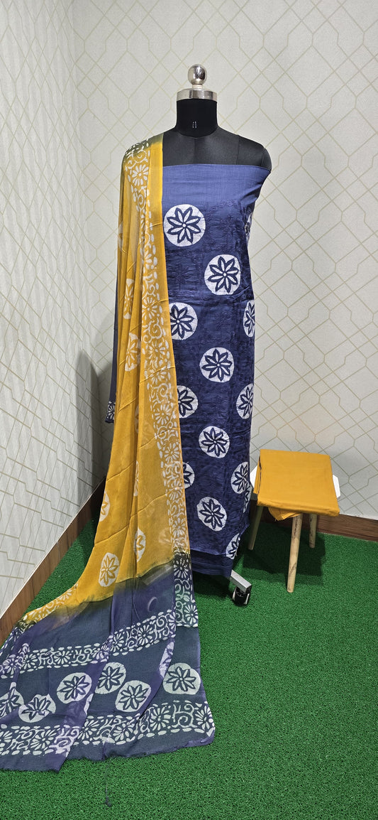 Bathik Cotton Suit - BCN08