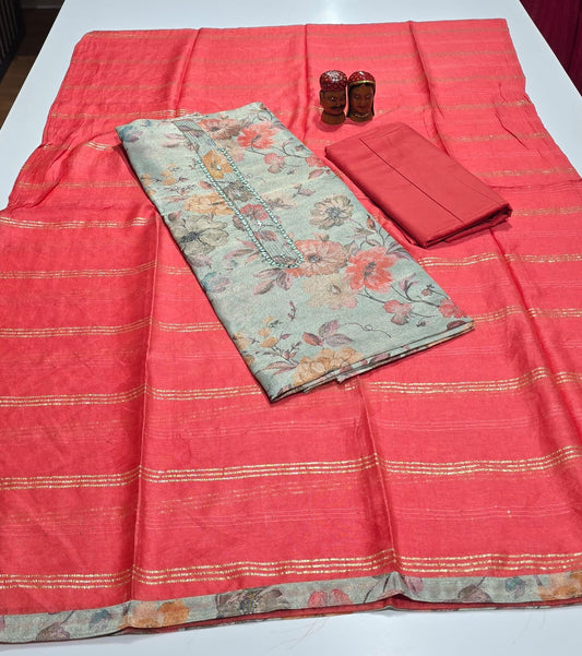 Party wear silk suit - 07