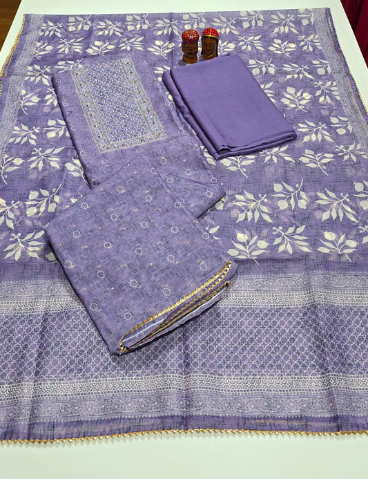 Party wear silk suit - 09