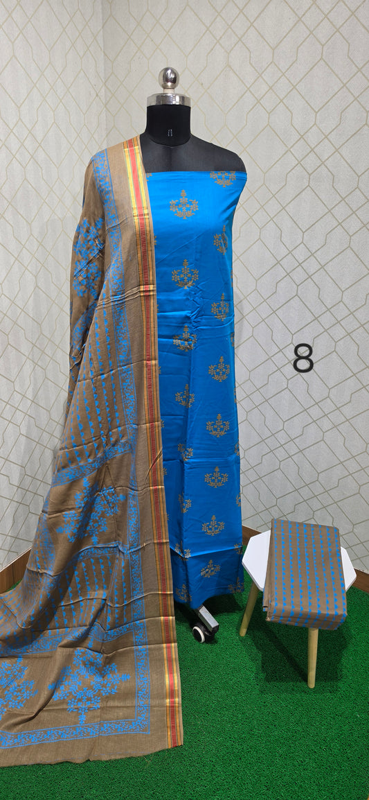2.5 mtrs Office Wear Cotton Salwar - 08