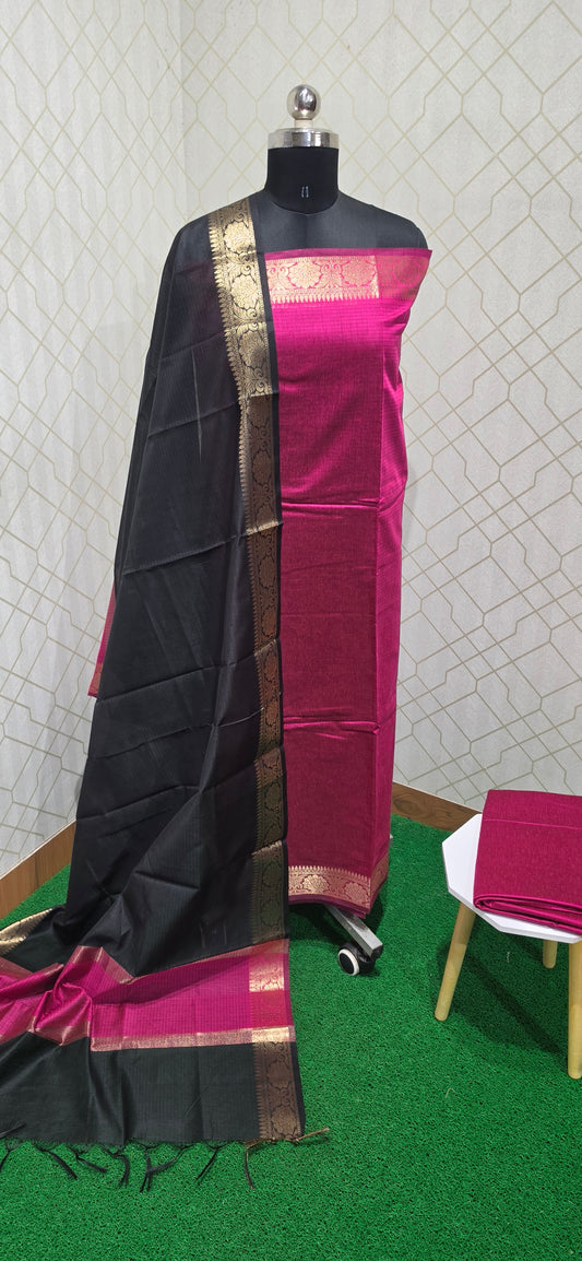 Semi-Maheswari Silk Salwars - SMS06