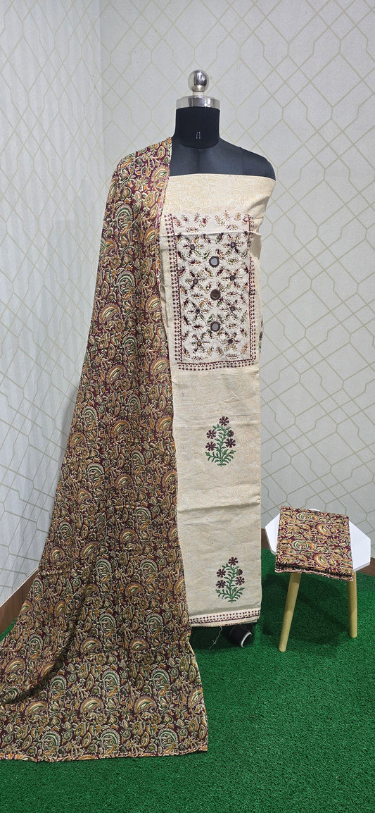 Customized Kalamkari Suits- Maroon