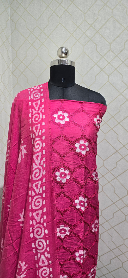 Bathik Silk suit - 07