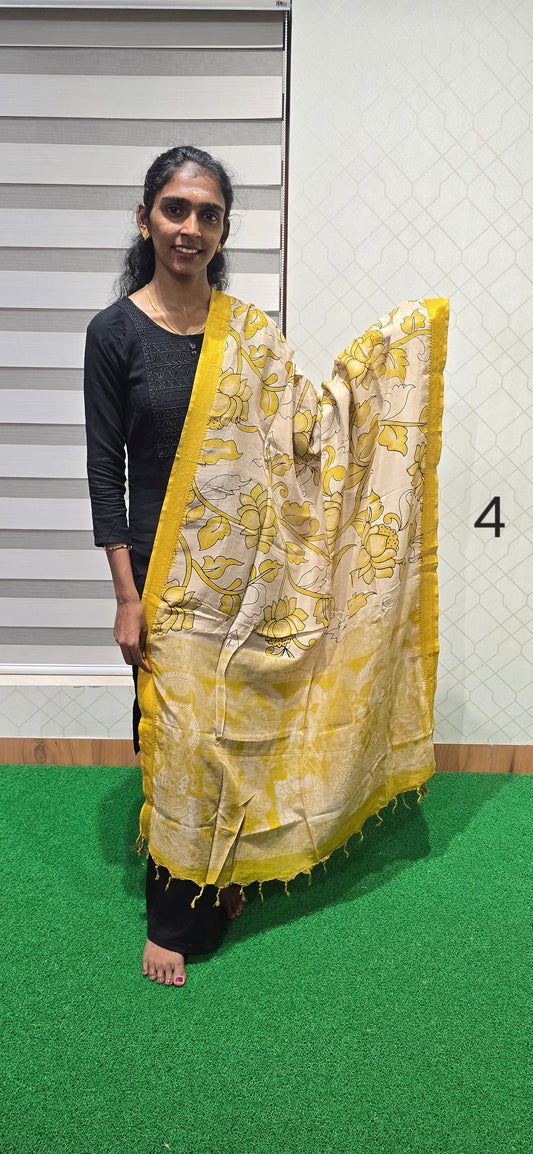 Chennuri Kalamkari Silk Dupatta - P04