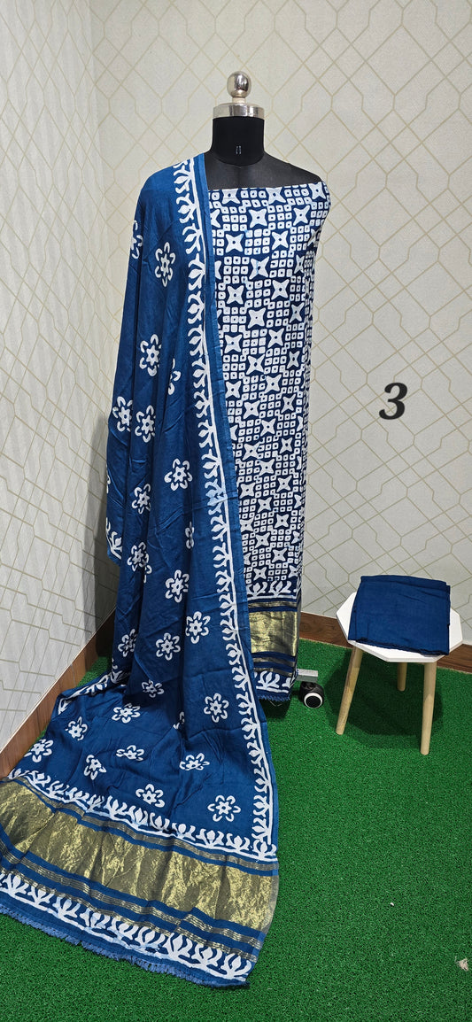 Gajji Silk Bathik Suit - 03
