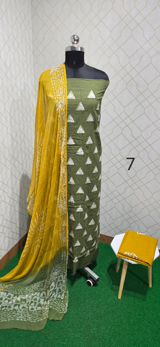 Bathik Cotton Suit - BCN07