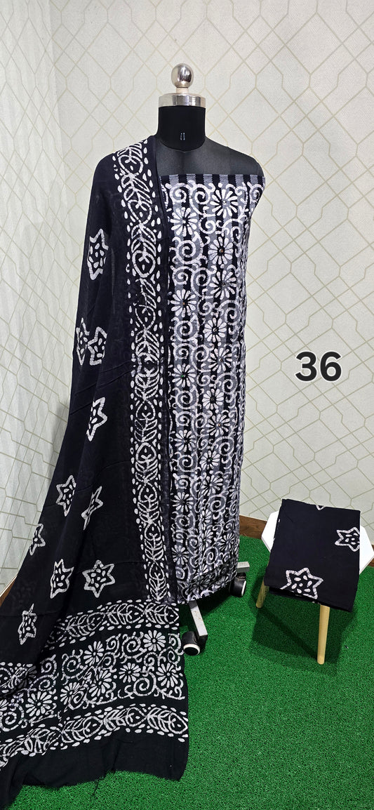 Bathik Cotton Suit - SSB36