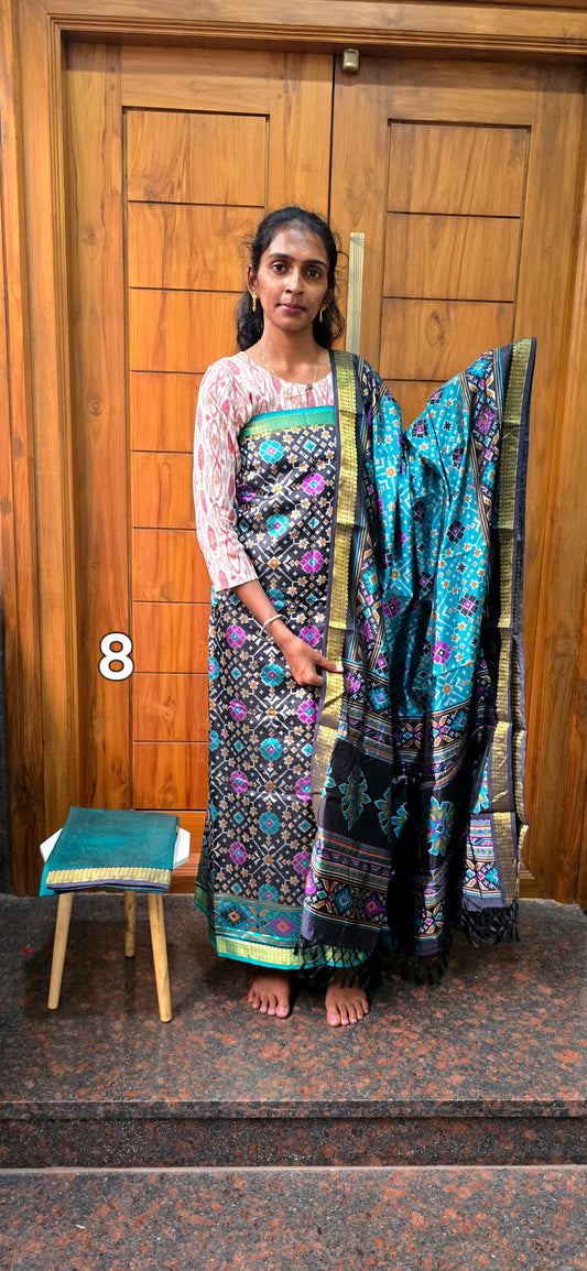 Black Base Patola Silk - BP08