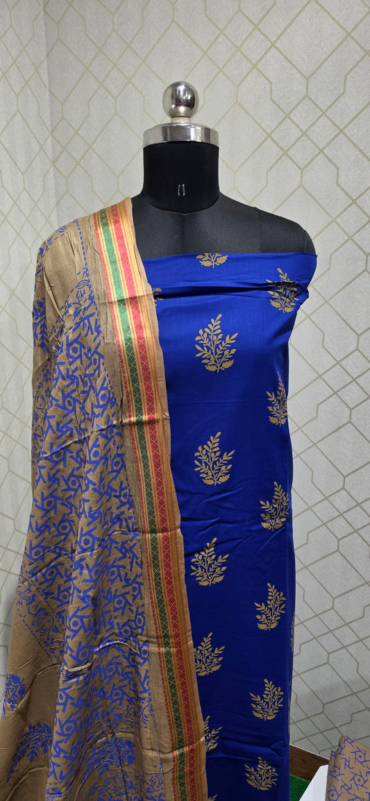 2.5 mtrs Office Wear Cotton Salwar - 12