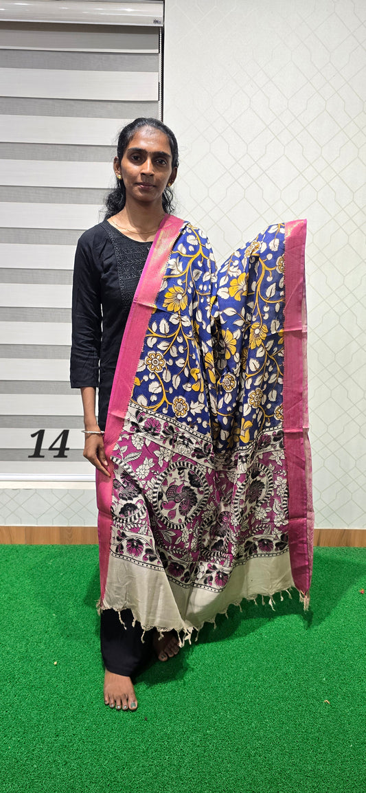 Chennuri Kalamkari Silk Dupatta - P14