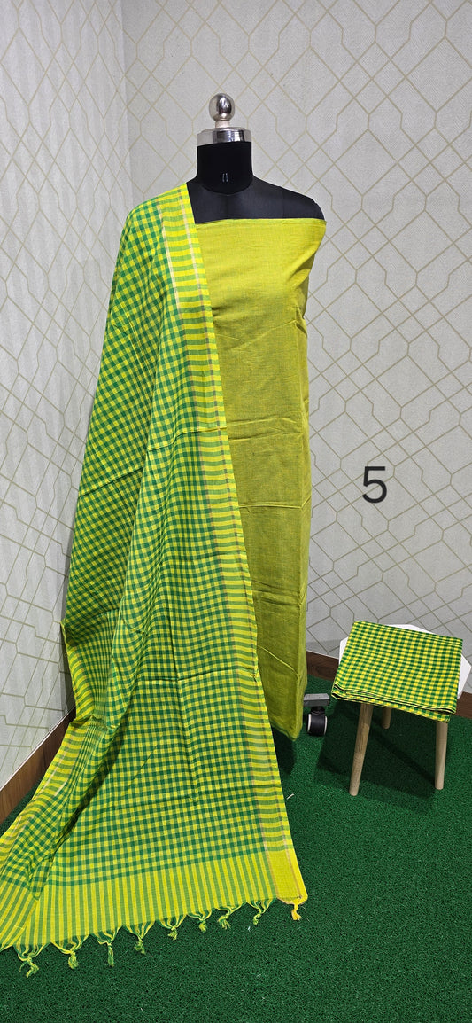 Office wear Handloom Cotton Suits - 05