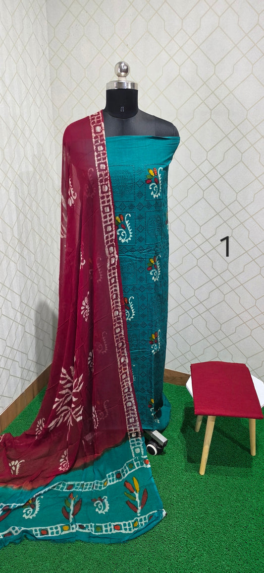 Bathik Cotton Suit - BCN01