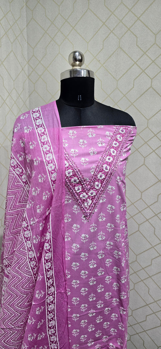 Premium Pure Cotton Suit - 85