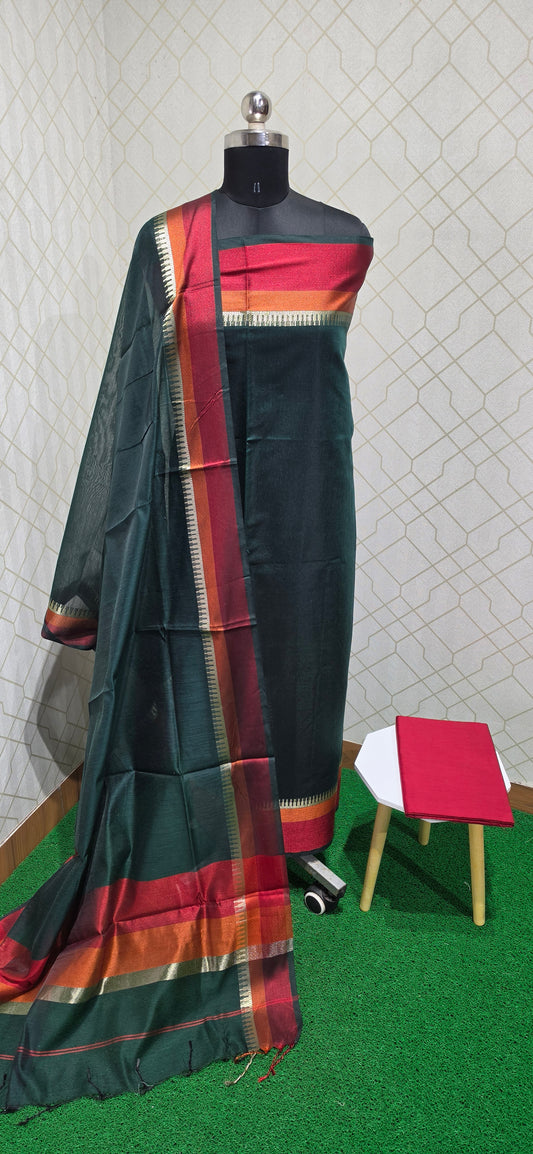 Semi-Maheswari Silk Salwars - SMS07