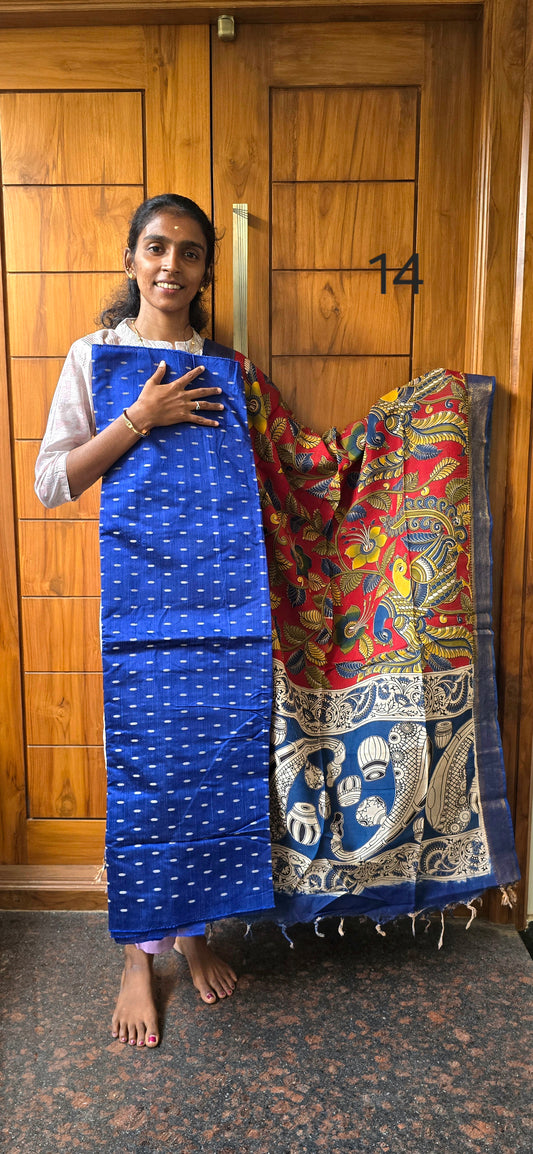 Raw silk with Chennuri silk Dupatta - RC14