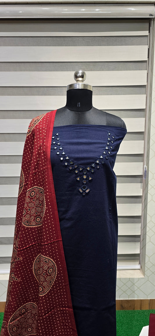 Customized Handloom Cotton Suit - CH04