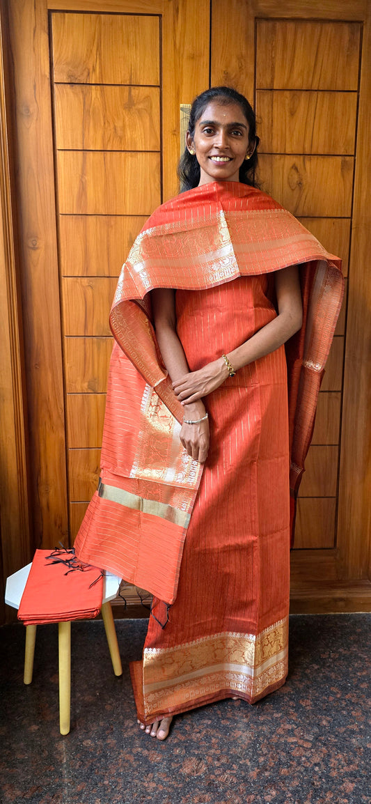 Semi Silk Cotton Suit - 02