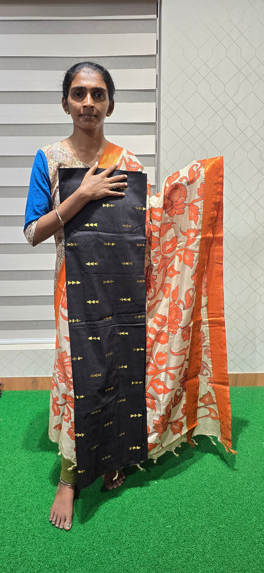 Raw silk with Chennuri silk Dupatta - RC11