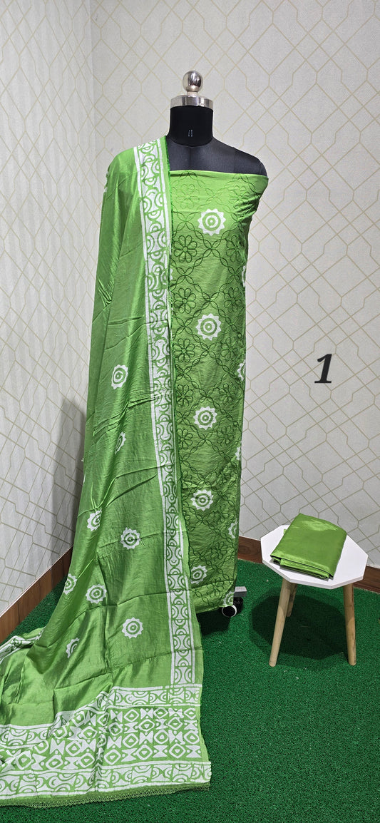 Bathik Silk Suit - 01