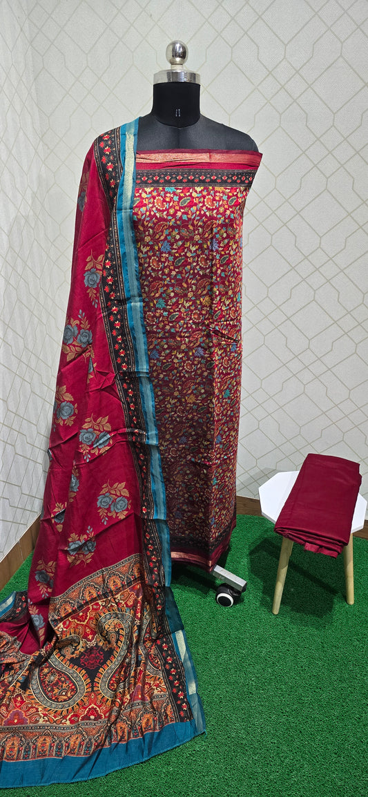 Semi-Maheswari Silk Salwars - SM03