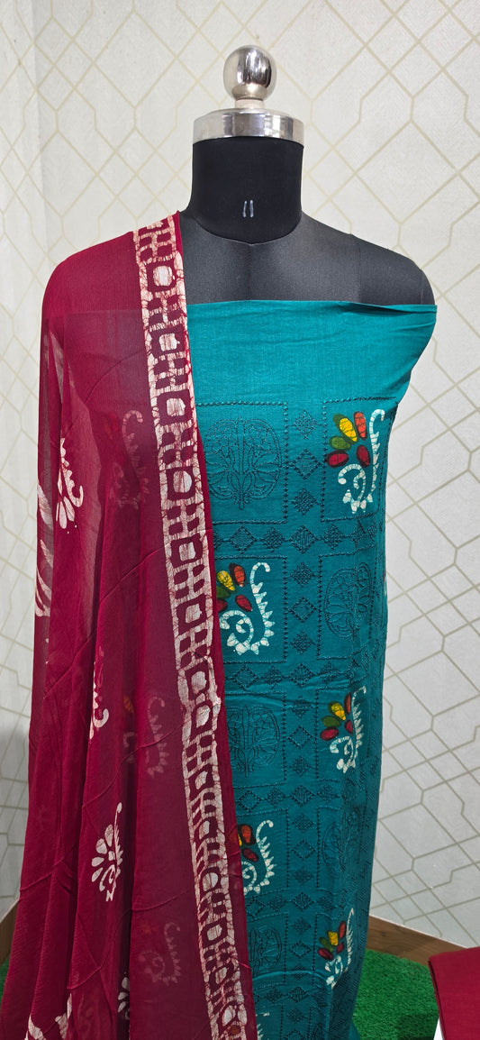 Bathik Cotton Suit - BCN01