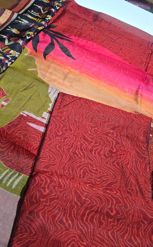 Semi-Maheswari Silk Salwars - SM09