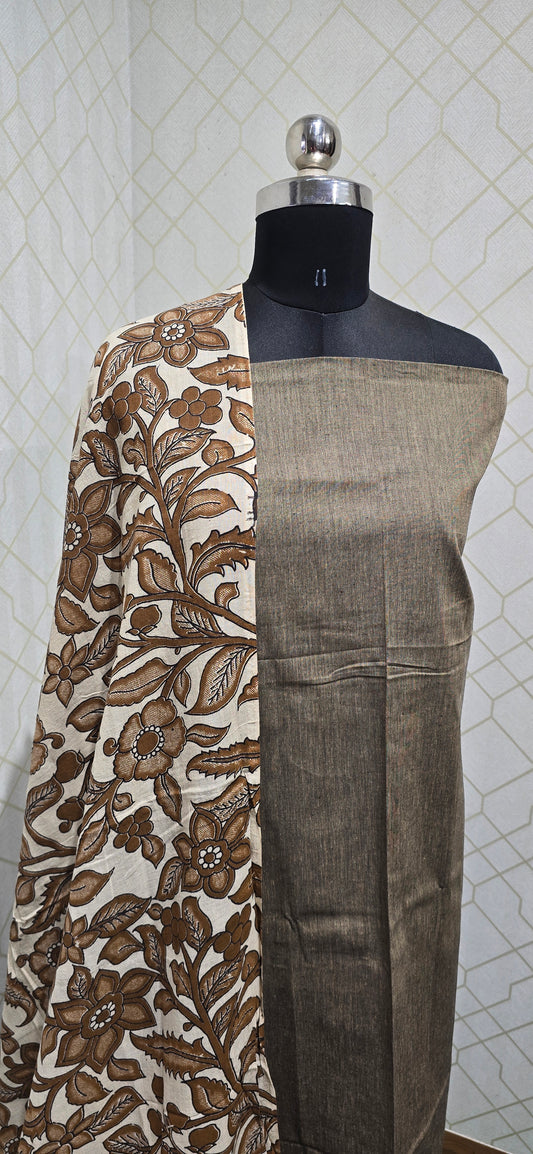 Kalamkari 3 piece Cotton suit - 05