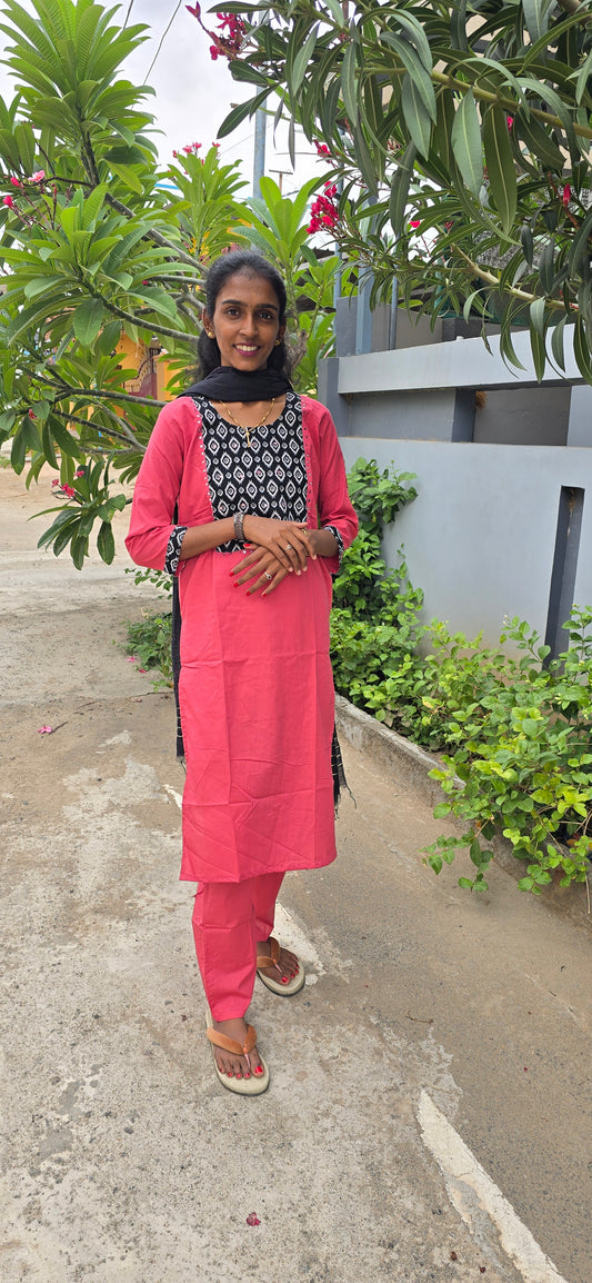 Pure Cotton Ready-made 3 piece set - 2