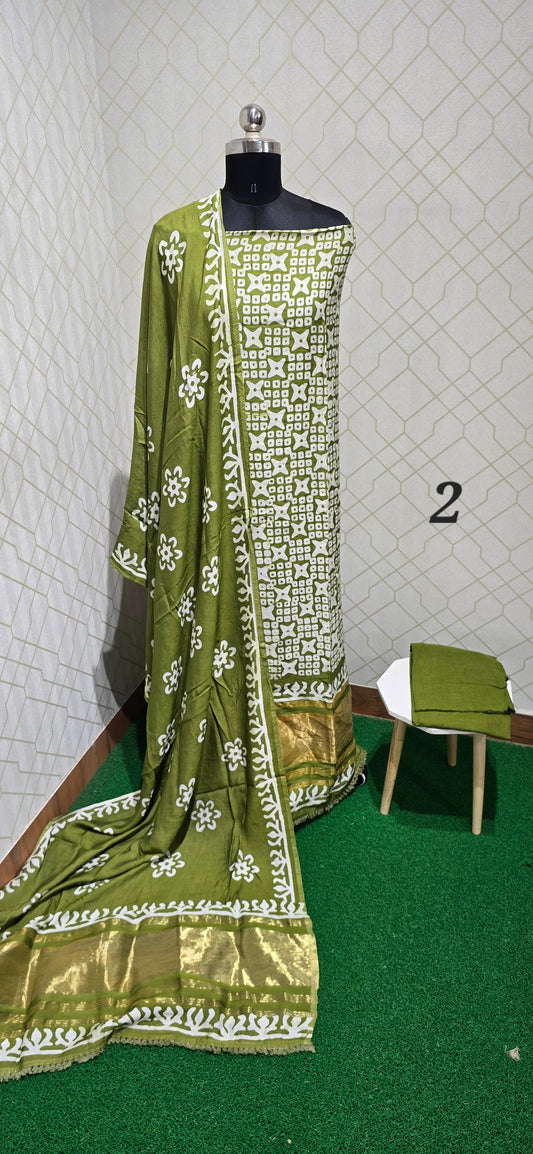 Gajji Silk Bathik Suit - 02