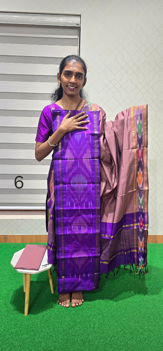 Pochampalli Ikkat Sico with border dupatta - PIS06