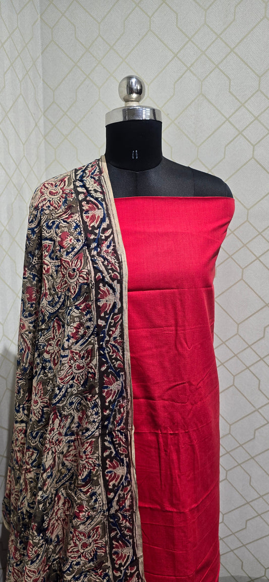 Kalamkari 3 piece Cotton suit - 05