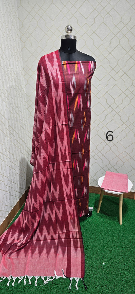 Soft Ikkat Cotton Suit - 06